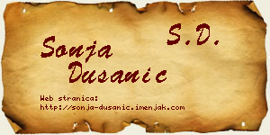 Sonja Dušanić vizit kartica